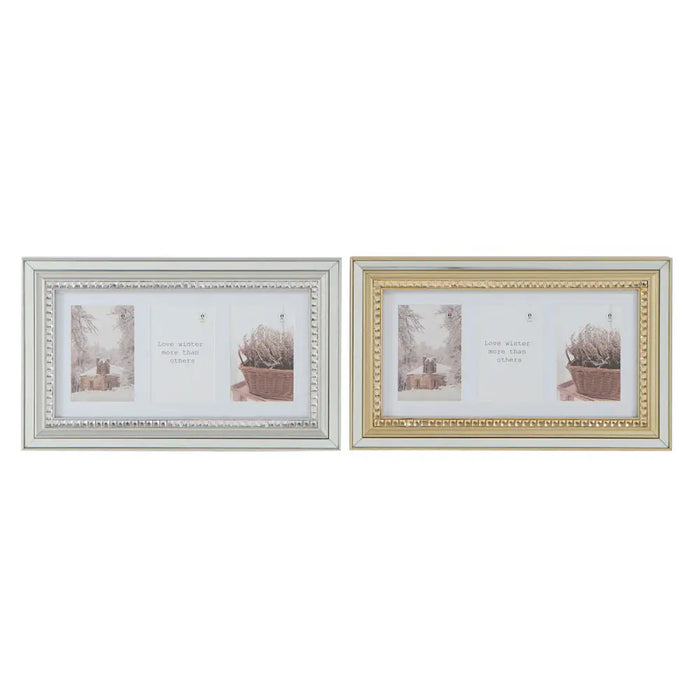 Рамка за снимки DKD Home Decor Luxury Златен Сребрист