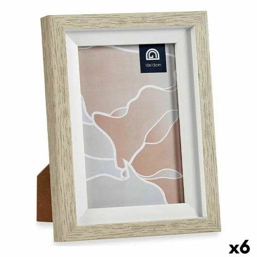 Рамка за снимки Gift Decor 636907W 636907W Бял Бежов Cтъкло
