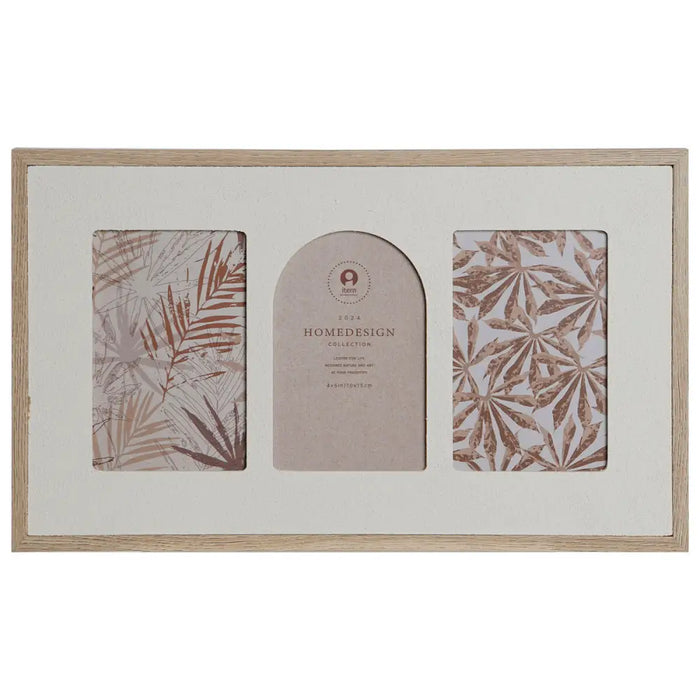 Рамка за снимки Home ESPRIT Бежов Кристал Дървен MDF