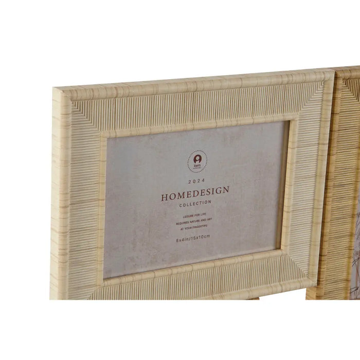 Рамка за снимки Home ESPRIT Бежов Естествен Кристал