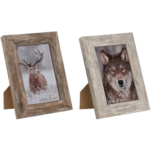 Рамка за снимки Home ESPRIT Бял Естествен Кристал