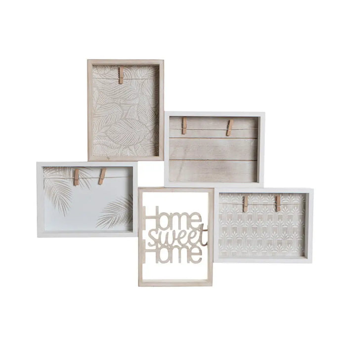 Рамка за Снимки с Клипсове DKD Home Decor Дървен MDF