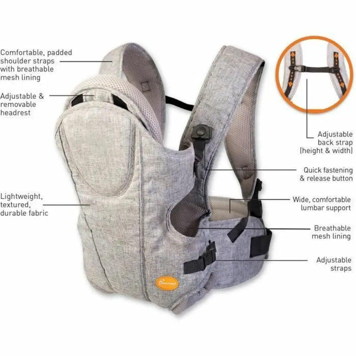 Раница Бебешки Носител Dreambaby Oxford Сив + 3 години 15 kg