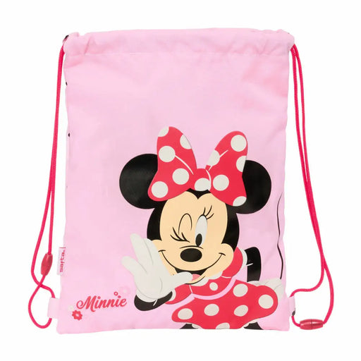 Раница с връвка Minnie Mouse Naive Розов 26 x 34 x 1 cm
