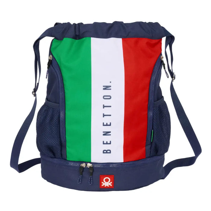 Раница с връвка Benetton Flag Морско син 35 x 40 x 1 cm