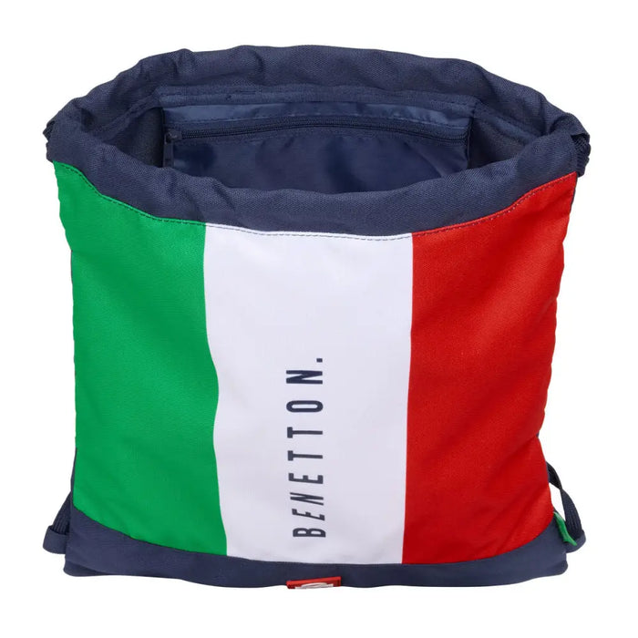 Раница с връвка Benetton Flag Морско син 35 x 40 x 1 cm
