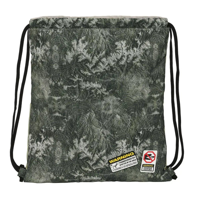 Раница с връвка Jurassic World Warning Сив 35 x 40 x 1 cm