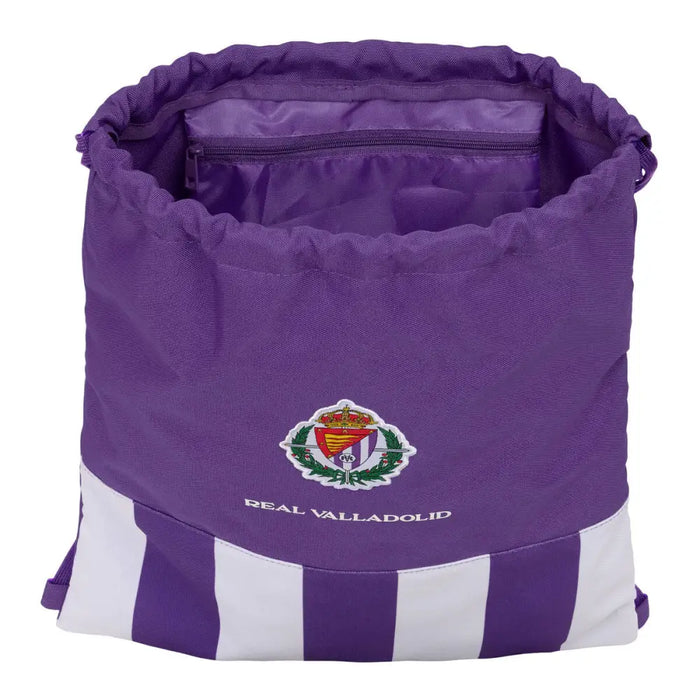Раница с връвка Real Valladolid C.F. Бял Лилав 35 x 40 x 1