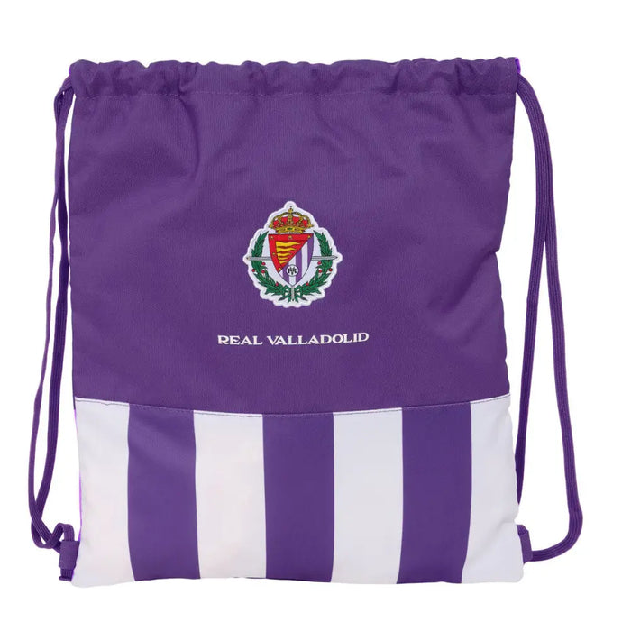 Раница с връвка Real Valladolid C.F. Бял Лилав 35 x 40 x 1
