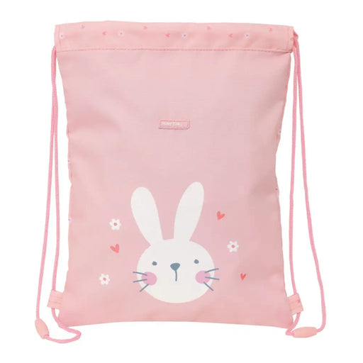 Раница с връвка Safta Bunny Розов 26 x 34 x 1 cm