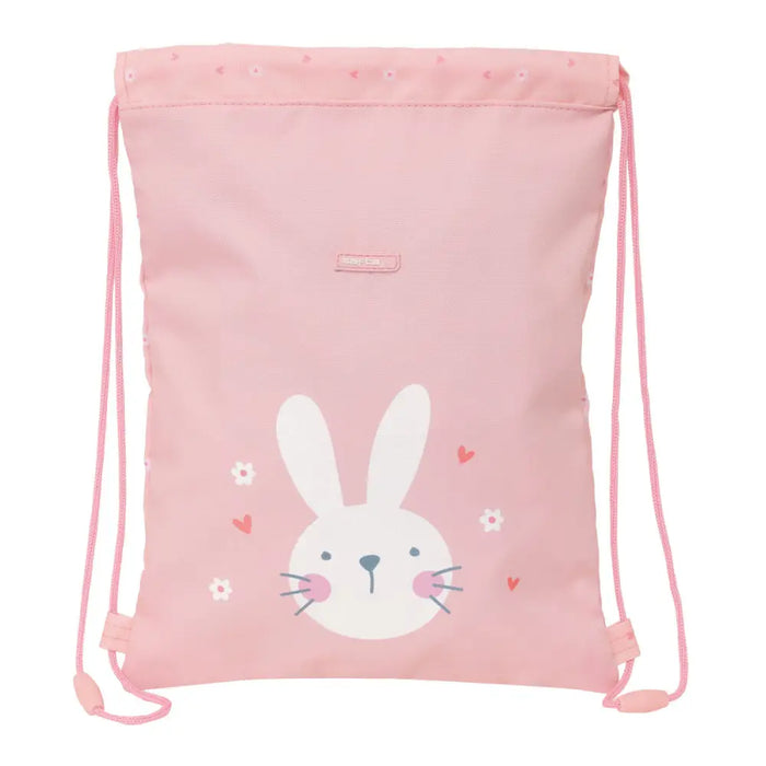 Раница с връвка Safta Bunny Розов 26 x 34 x 1 cm