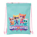 Раница с връвка SuperKitties Розов цвят тюркоаз 26 x 34 x 1