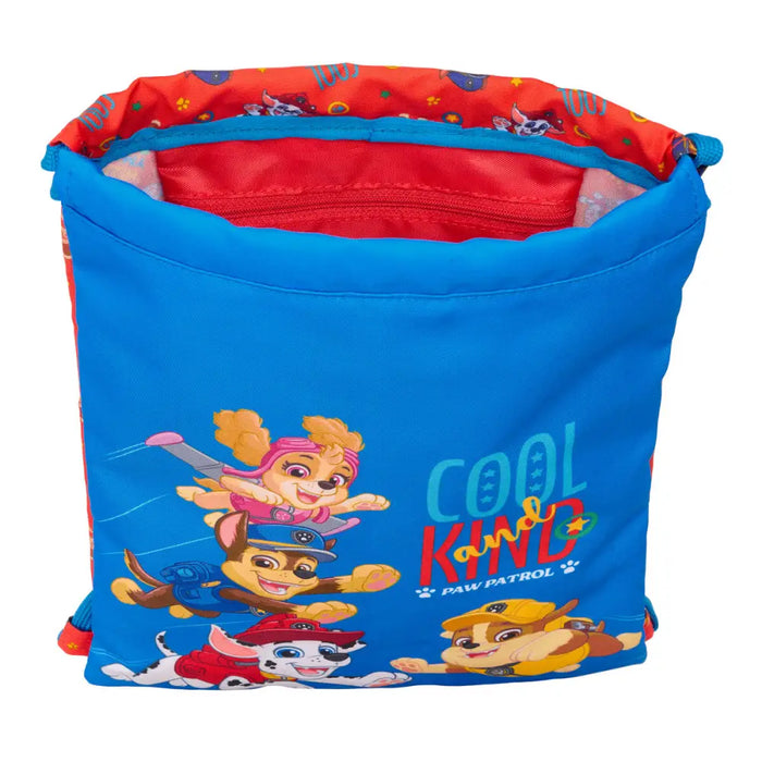 Раница с връвка The Paw Patrol Cool Син Червен 26 x 34 x 1