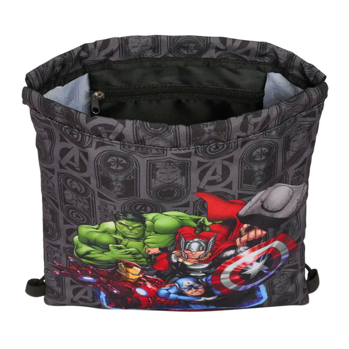 Раница с връвка The Avengers Vendetta Черен 26 x 34 x 1 cm