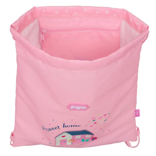 Раница с връвка Glow Lab Sweet home Розов 26 x 34 x 1 cm