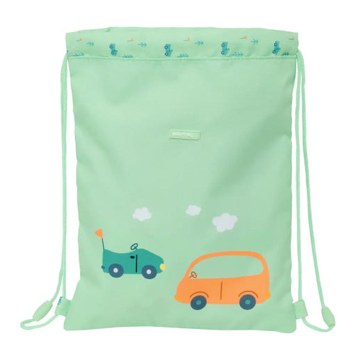 Раница с връвка Safta Coches Зелен 26 x 34 x 1 cm