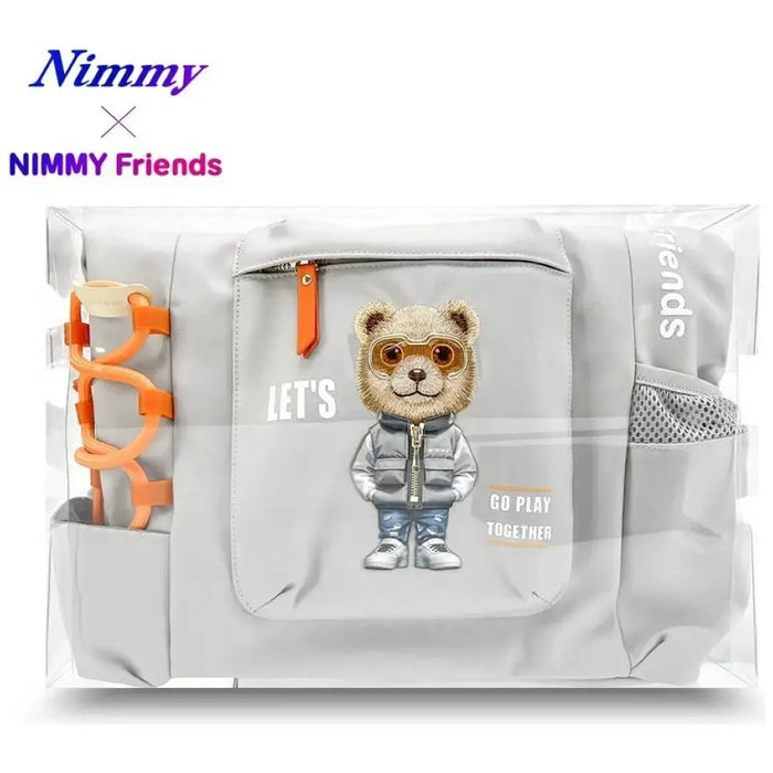 Раница за лаптоп Nimmy Cool&Cute 2.0 Bear - сива