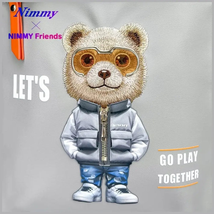 Раница за лаптоп Nimmy Cool&Cute 2.0 Bear - сива
