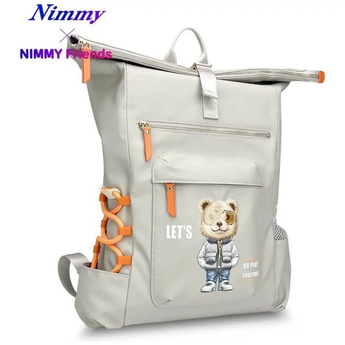 Раница за лаптоп Nimmy Cool&Cute 2.0 Bear - сива