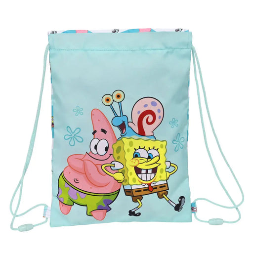 Раница с връвка Spongebob Stay positive Син Бял 26 x 34 x 1