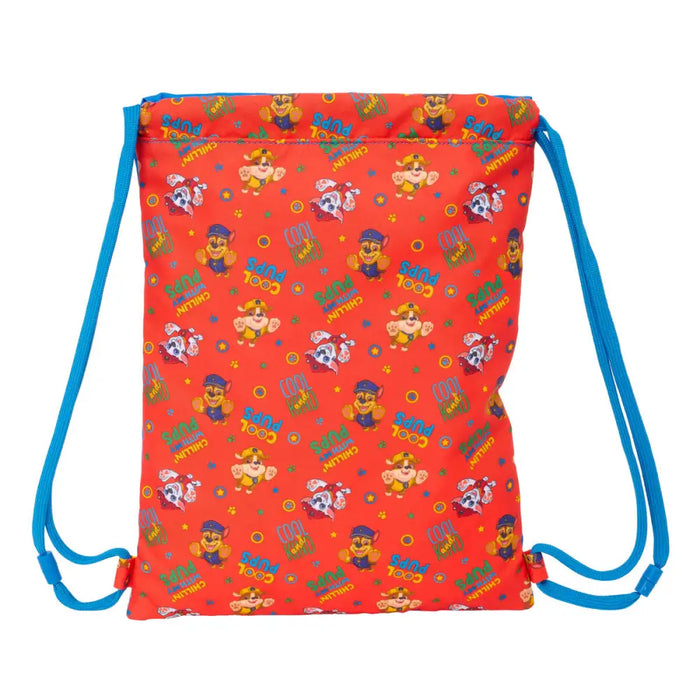 Раница с връвка The Paw Patrol Cool Син Червен 26 x 34 x 1