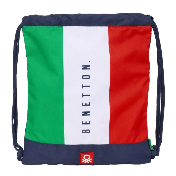 Раница с връвка Benetton Flag Морско син 35 x 40 x 1 cm