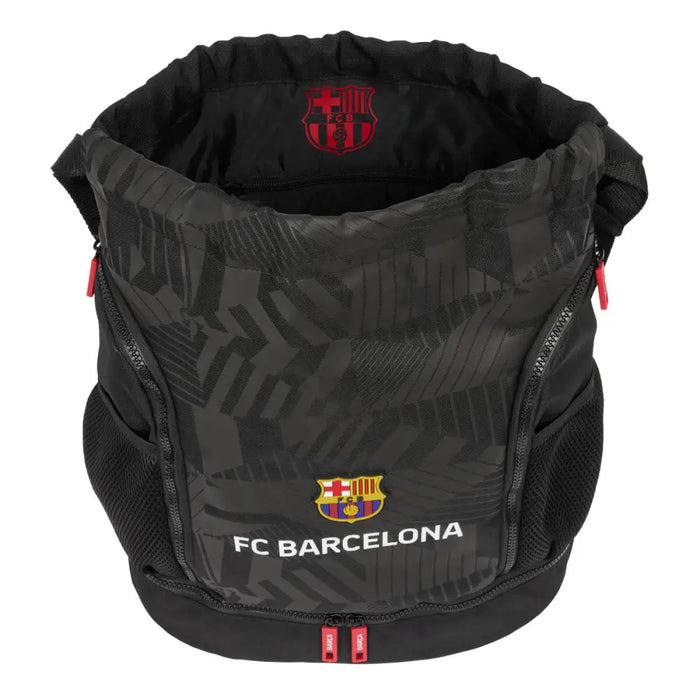 Раница с връвка F.C. Barcelona Black Черен 35 x 40 x 1 cm