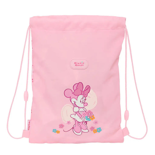 Раница с връвка Minnie Mouse Baby Розов 26 x 34 x 1 cm