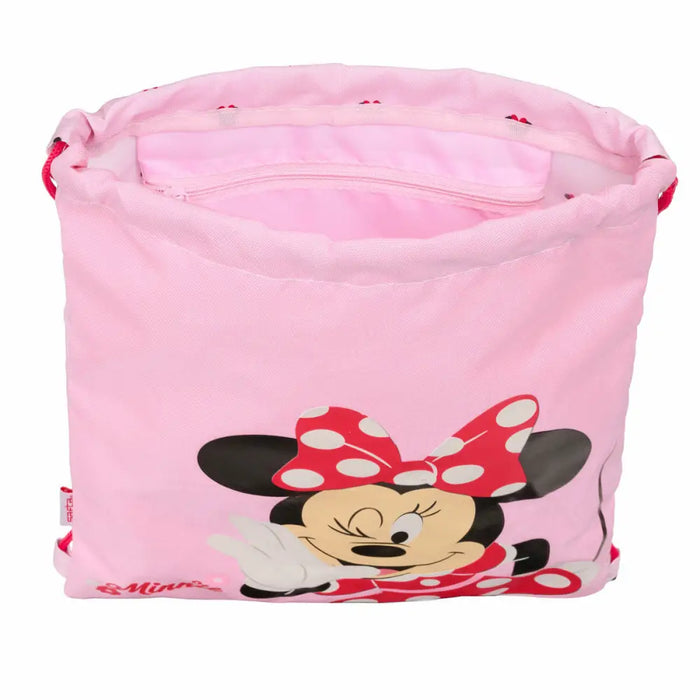 Раница с връвка Minnie Mouse Naive Розов 26 x 34 x 1 cm