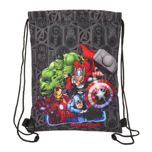 Раница с връвка The Avengers Vendetta Черен 26 x 34 x 1 cm