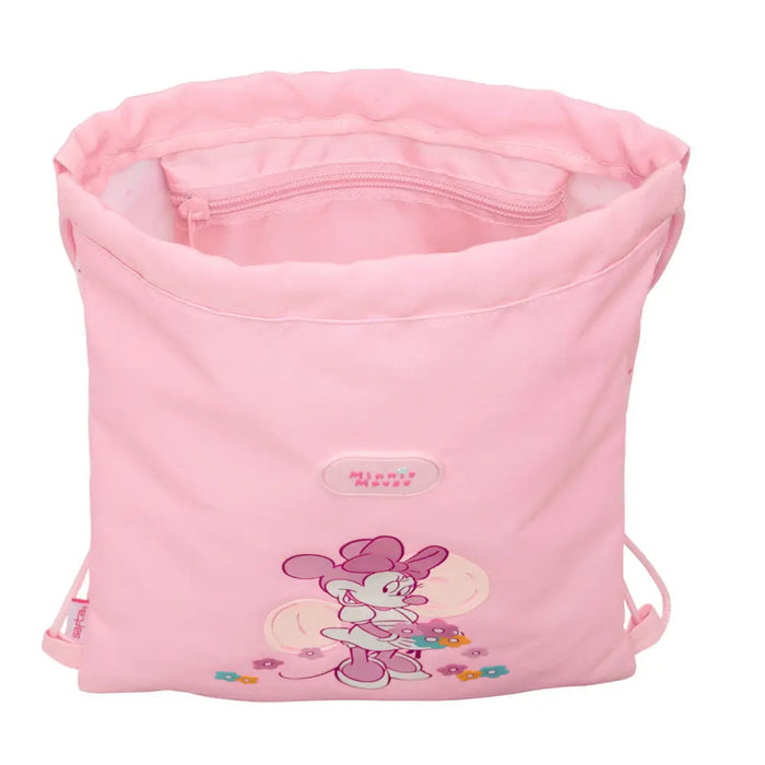 Раница с връвка Minnie Mouse Baby Розов 26 x 34 x 1 cm