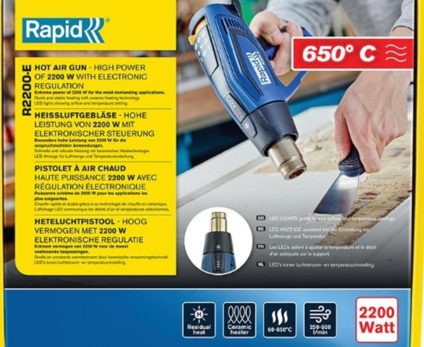 ПИСТОЛЕТ ЗА ГОРЕЩ ВЪЗДУХ RAPID 2200-Е
