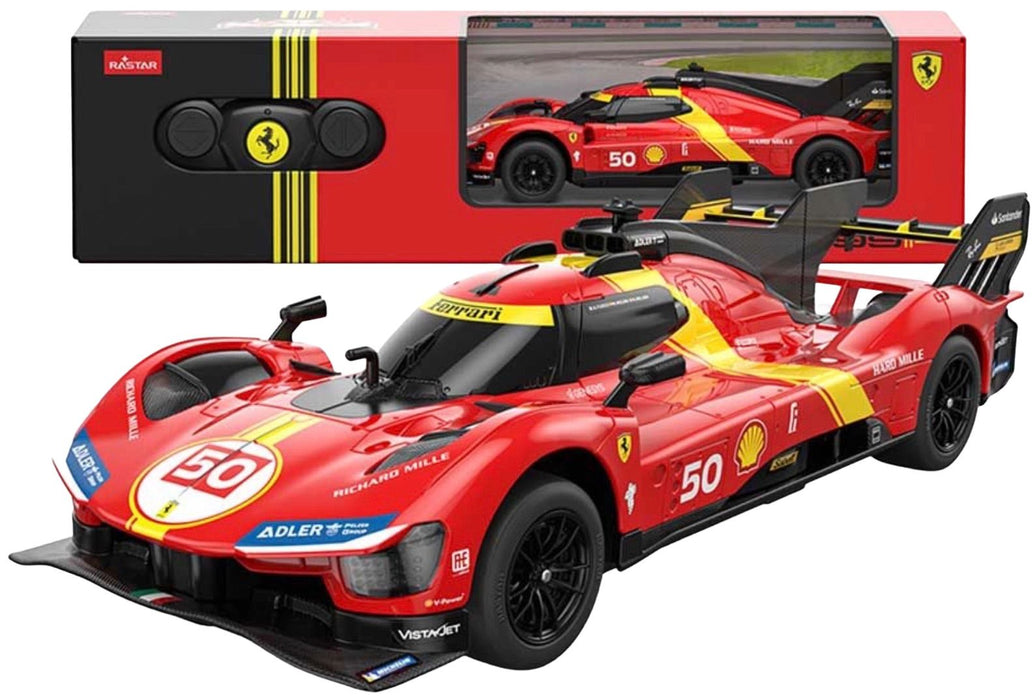 Радиоуправляема количка Rastar - Ferrari 499P, червена, 1:24