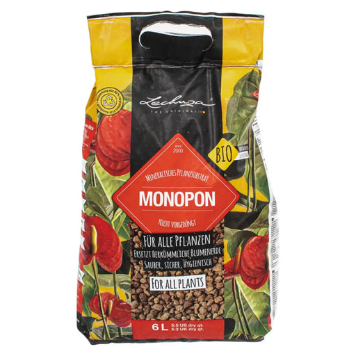 РАСТИТЕЛЕН СУБСТРАТ MONOPON 6L LECHUZA