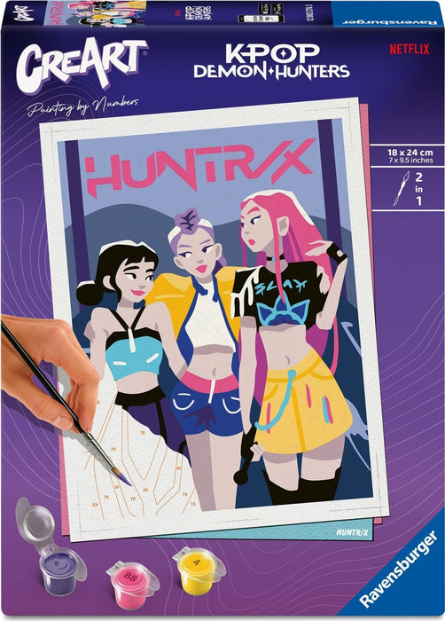 Комплект за рисуване по номера Ravensburger CreArt - KPop Demon Hunters: Huntr/x