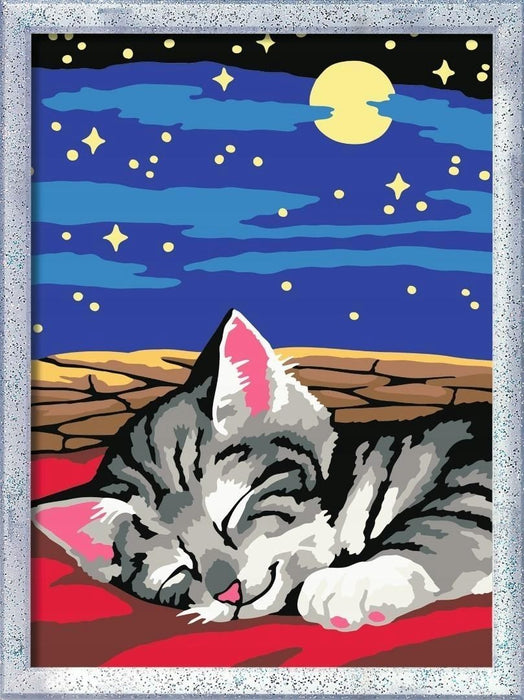 Комплект за рисуване по номера Ravensburger CreArt - Спящо коте