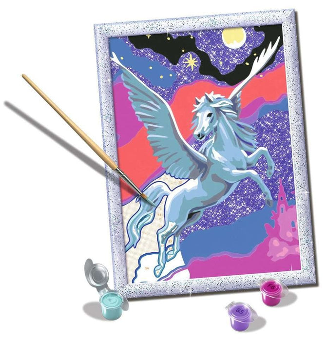 Комплект за рисуване по номера Ravensburger CreArt - Блестящ Пегас