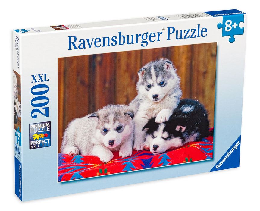 Пъзел Ravensburger от 200 XXL части - Малки кученца хъски