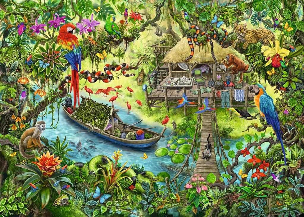 Пъзел Ravensburger от 368 части - Експедиция в джунглата