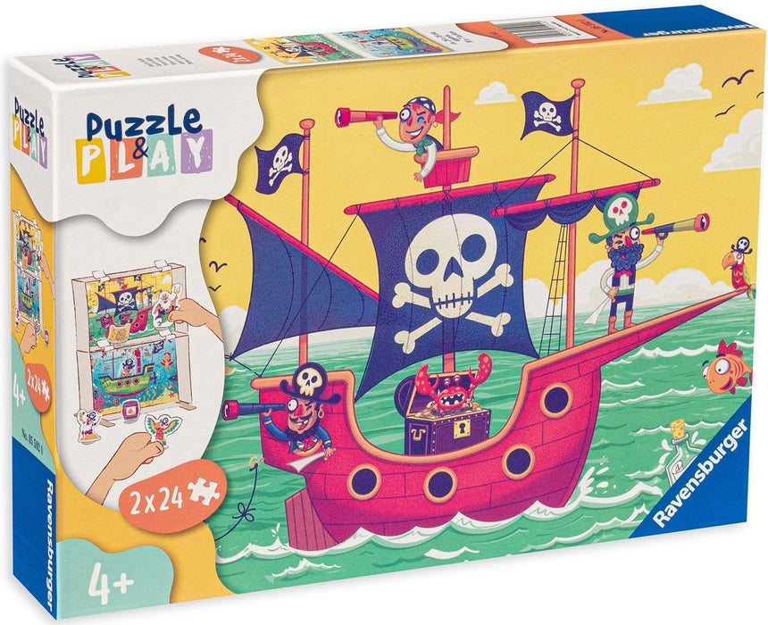 Пъзел-настолна игра Ravensburger от 2 х 24 части - Земя в полезрението