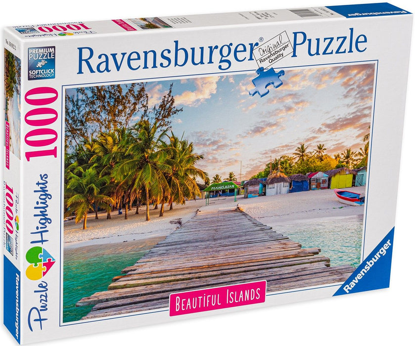 Пъзел Ravensburger от 1000 части - Почивка на Карибите