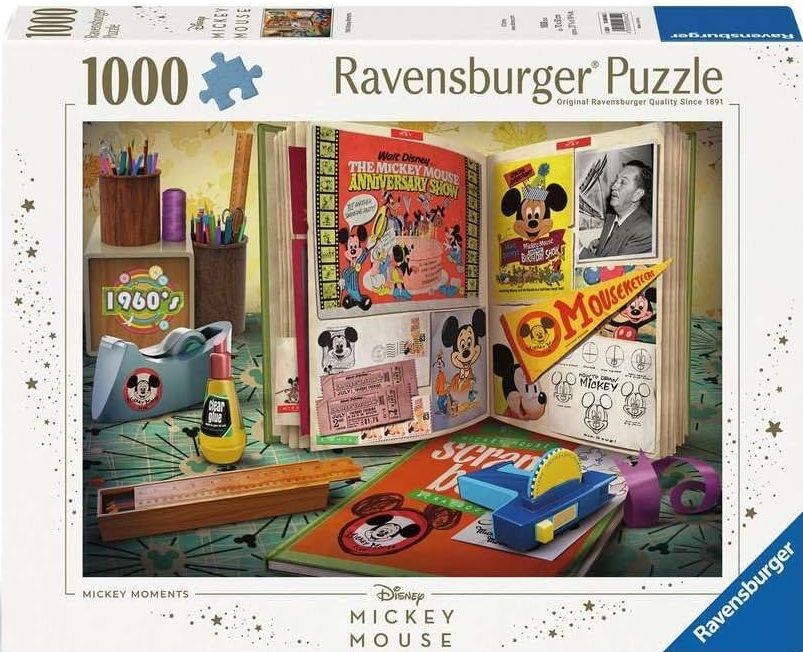 Пъзел Ravensburger от 1000 части - Моментите на Мики Маус, 1960