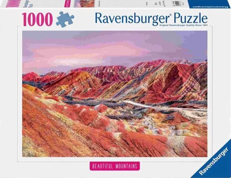 Пъзел Ravensburger от 1000 части - Планините Дъга, Китай