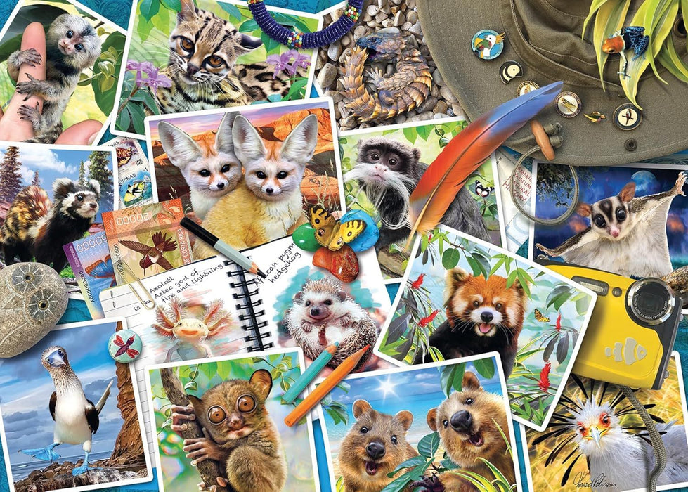 Пъзел Ravensburger от 1000 части - Пътепис за животинския свят