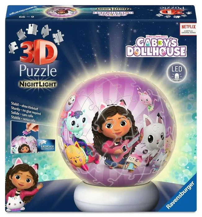 3D пъзел Ravensburger от 72 части - Къщата за кукли на Габи (със светлина)