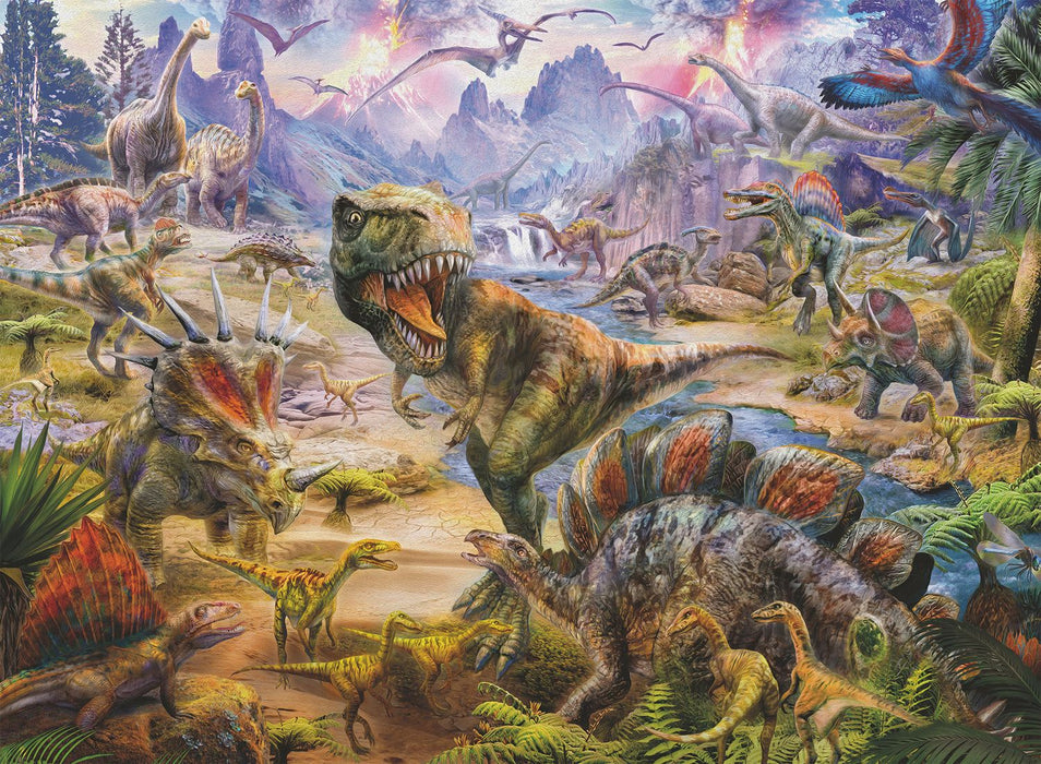 Пъзел Ravensburger от 300 XXL части - Светът на Динозаврите