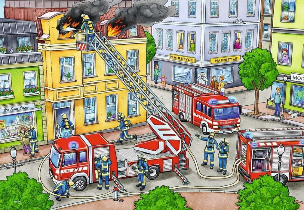 Пъзел Ravensburger от 2 x 12 части - Сини светлини по пътя