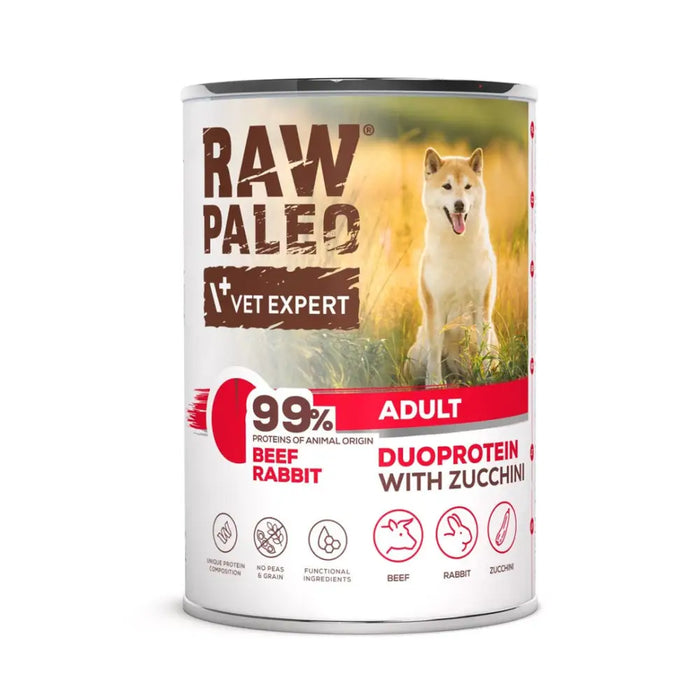 RAW PALEO Duoprotein Beef & Rabbit Adult - мокра храна