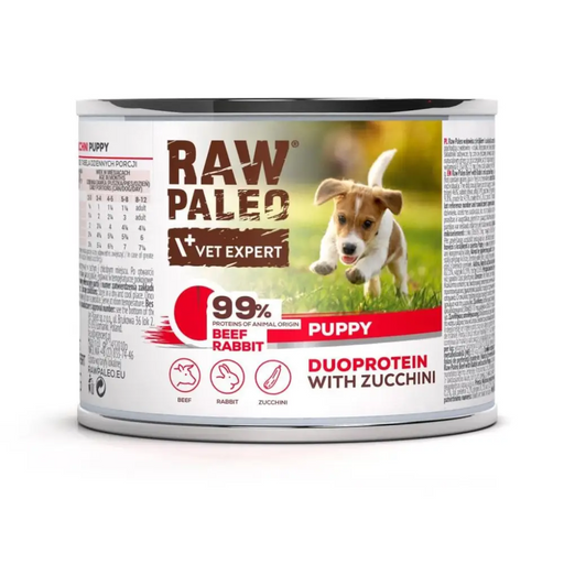 RAW PALEO Duoprotein Beef & Rabbit Puppy - мокра храна