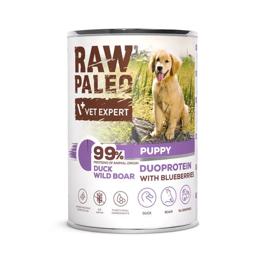 RAW PALEO Duoprotein Duck & Boar Puppy - мокра храна